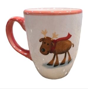 Holiday Market Reindeer Mug Christmas Coffee Cup Ceramic